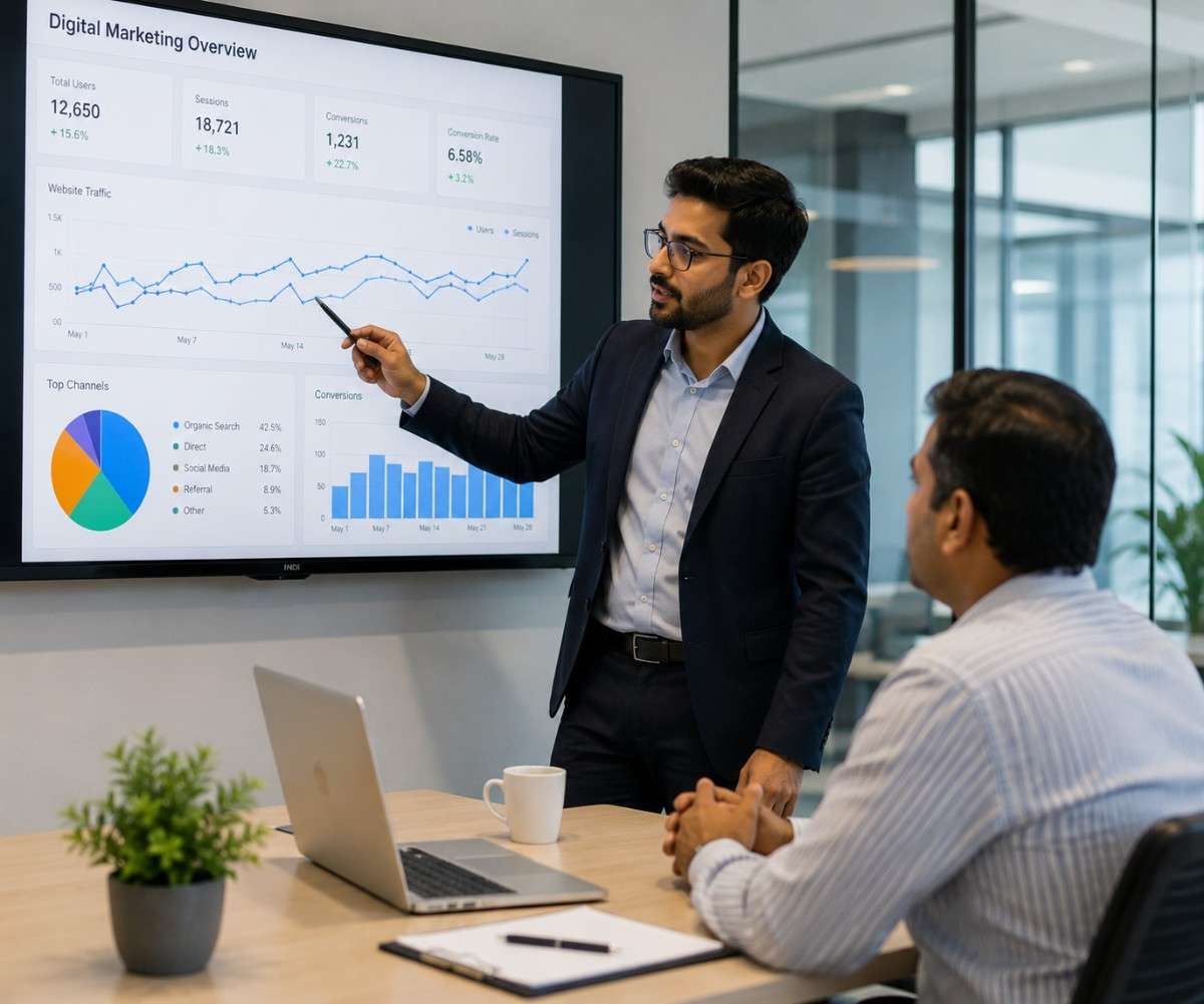 DigiVyn digital marketing agency Noida - strategy presentation for local business client